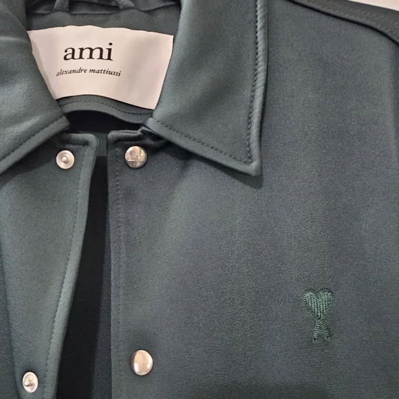 Ami Alexandre Mattiussi Dark Green Varsity Jacket